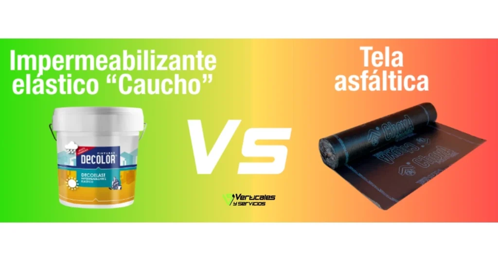 Comparación entre impermeabilizante elástico y tela asfáltica.