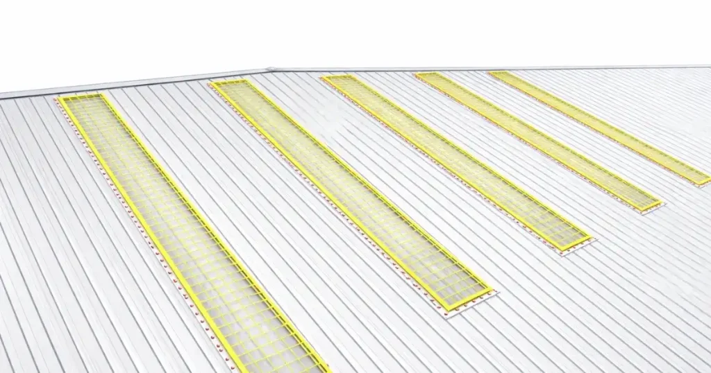 Pasarelas técnicas o pasillos técnicos de mantenimiento.